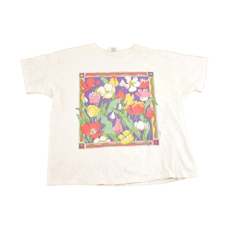 Vintage 1990's Maret Floral Souvenir Travel T-Shirt Women's M