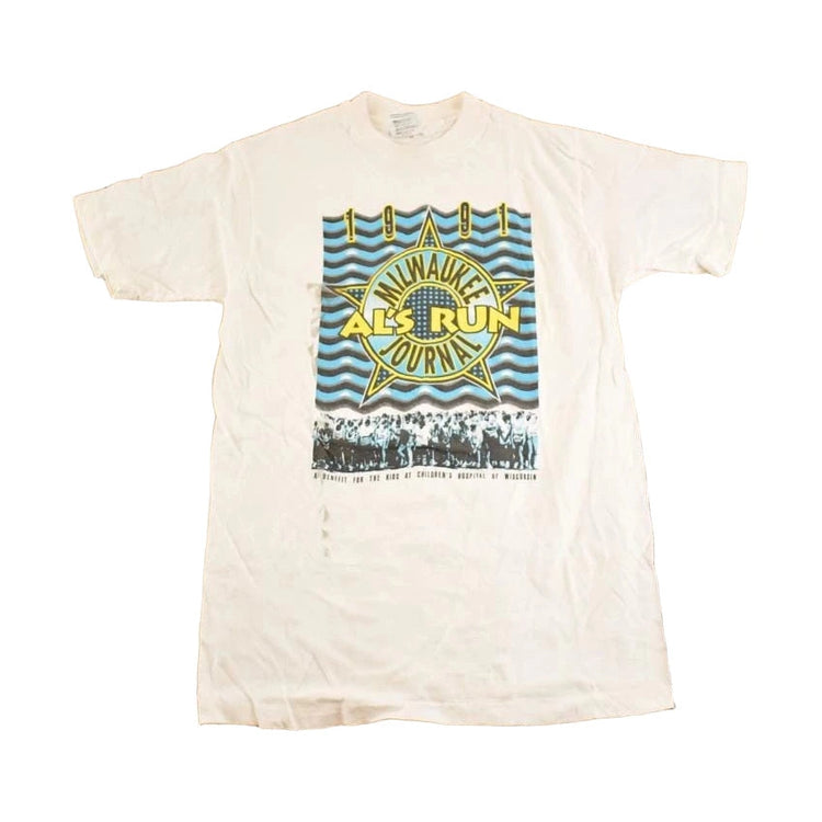 Vintage 1990's ALS Run Milwaukee Journal Souvenir Travel T-Shirt Mens S
