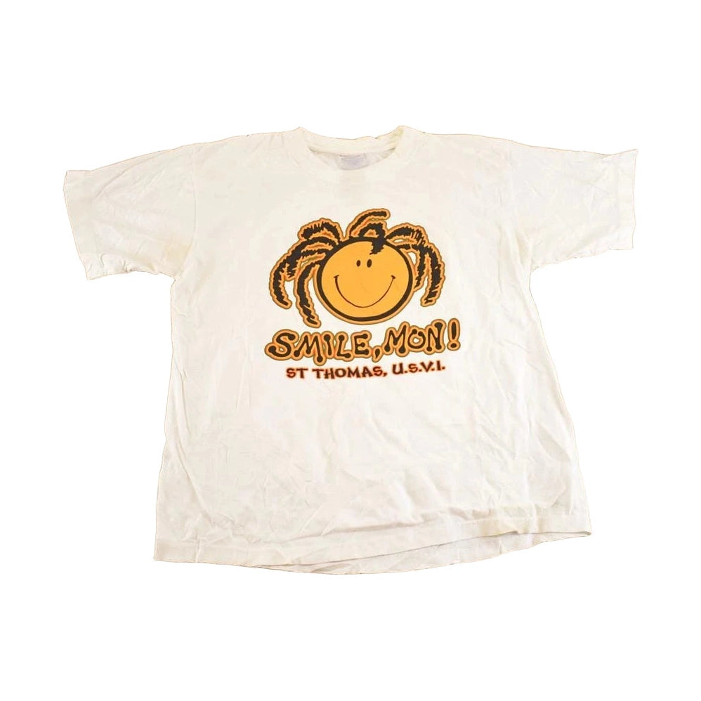 Vintage 1990's Smile Mon Souvenir Travel T-Shirt Mens M
