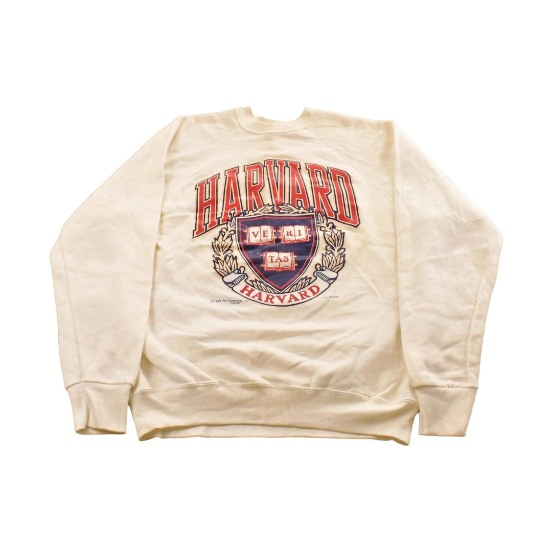 Vintage 1980s Harvard University Crewneck Sweatshirt Men's L