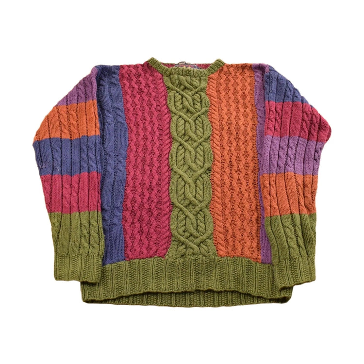 Vintage 1990s Chaps Ralph Lauren Cable Knit Crewneck Sweater Men's M