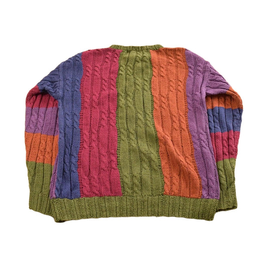 Vintage 1990s Chaps Ralph Lauren Cable Knit Crewneck Sweater Men's M