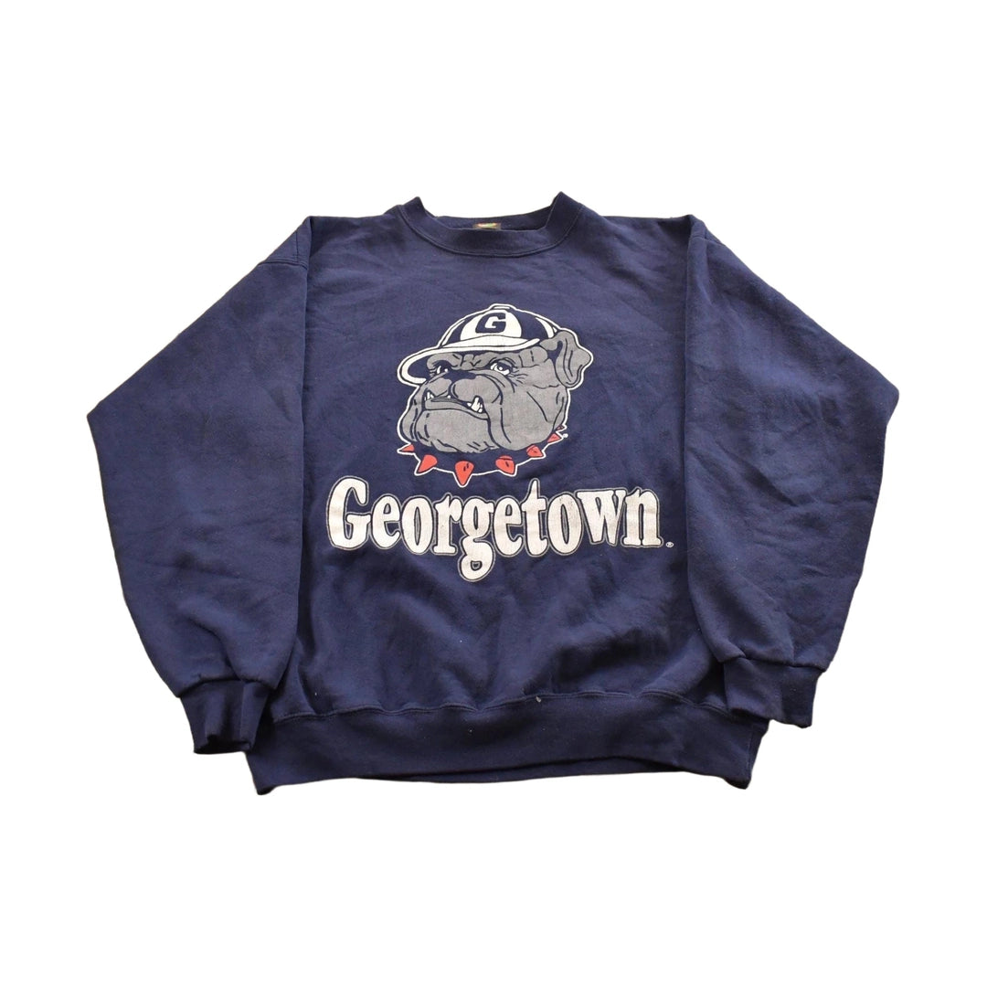 Vintage 1990s University of Georgia Hoyas Collegiate Crewneck Sweatshirt Men's Large