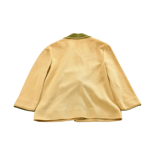 Vintage 1970s Two Tone Knit Button Up Blazer Jacket Women's S