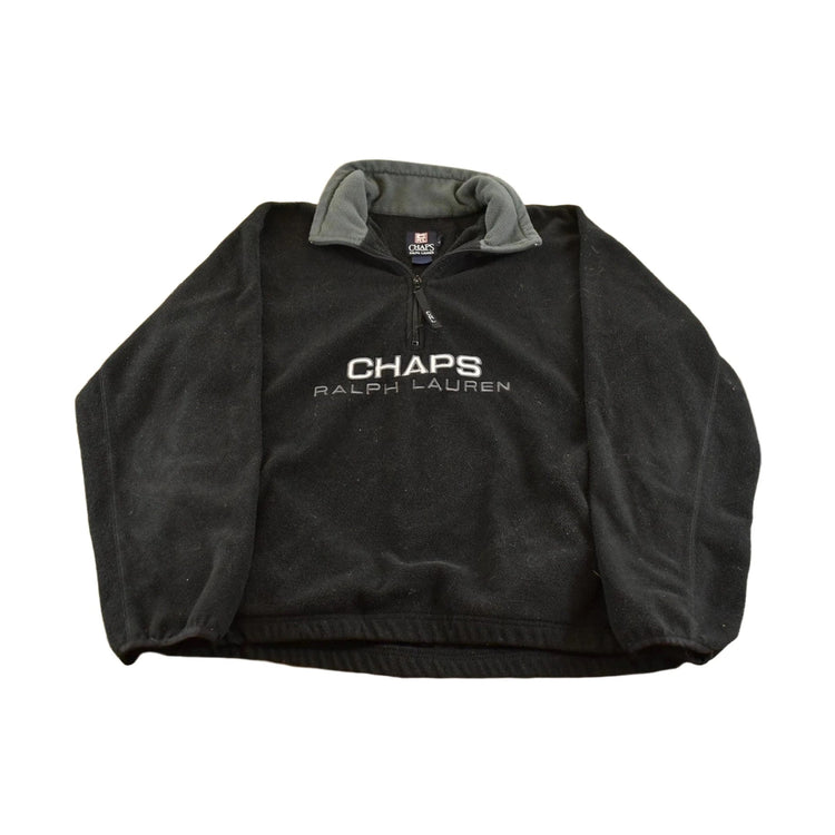 Vintage 1990s Chaps Ralph Lauren Quarter Zip Fleece Sweater Men's S