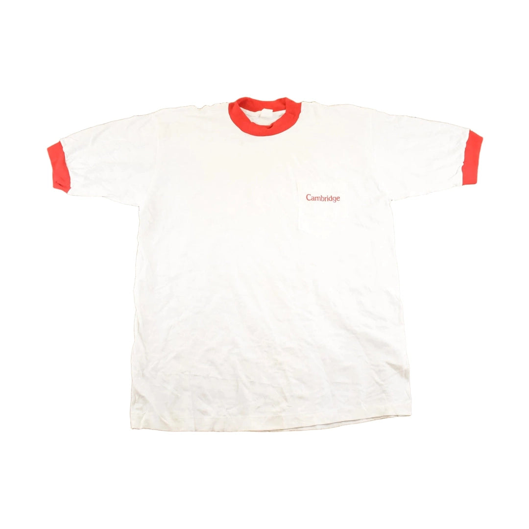 Vintage 1980's Cambridge Souvenir Ringer T-Shirt Mens XL