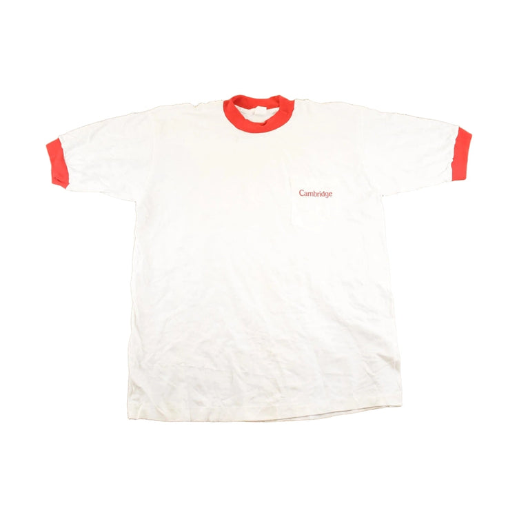 Vintage 1980's Cambridge Souvenir Ringer T-Shirt Mens XL