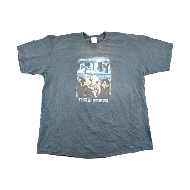 Vintage 2002 Crosby Stills Nash Souvenir Tour Of America T-Shirt Mens XL
