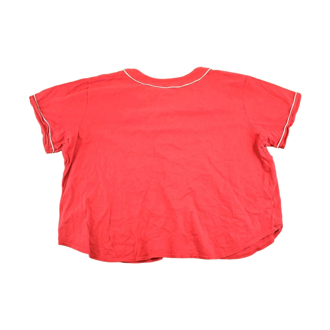 Vintage 1990s Mickey Mouse Team Player Button Up Baseball Jersey Men's XXL