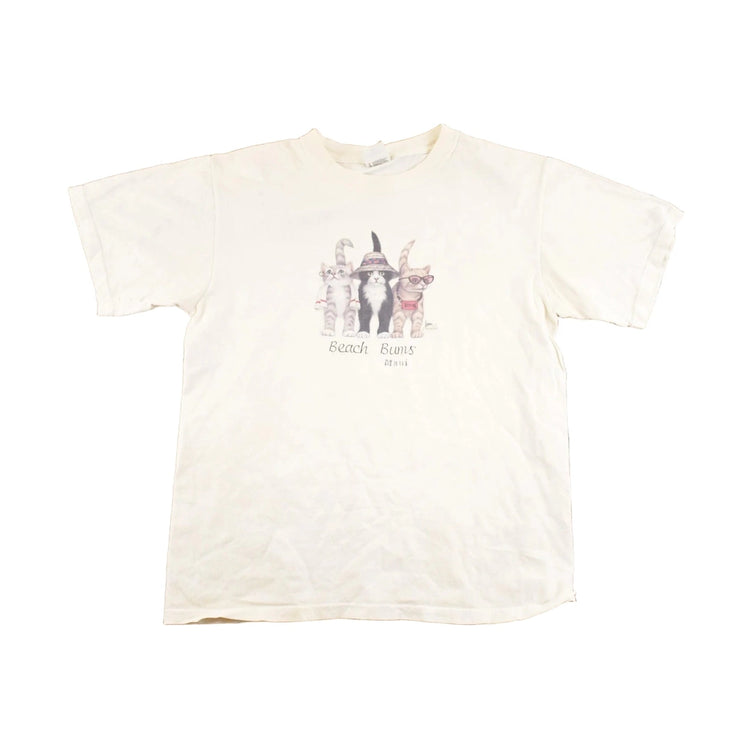 Vintage 1990's Maui Kitty Beach Bums Souvenir Travel T-Shirt Womens M
