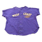 Vintage 1980s Italian Club West Coast Purple Baseball Jersey Men's L