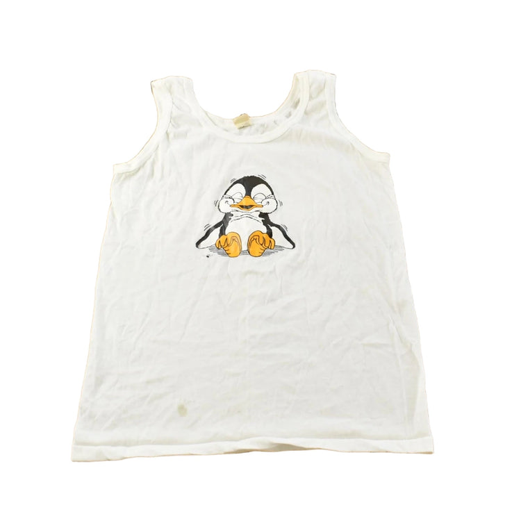 Vintage 1980s Screen Stars Cute Penguin Tank Top Shirt Men's XS