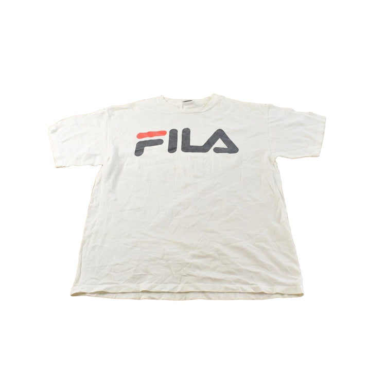 Vintage 1990s Fila Logo Graphic T-Shirt Men's L