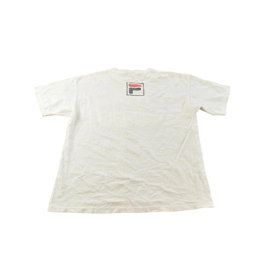 Vintage 1990s Fila Logo Graphic T-Shirt Men's L