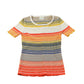 Vintage 1980s Alex Colman Ribbed Knit T-Shirt Women's S