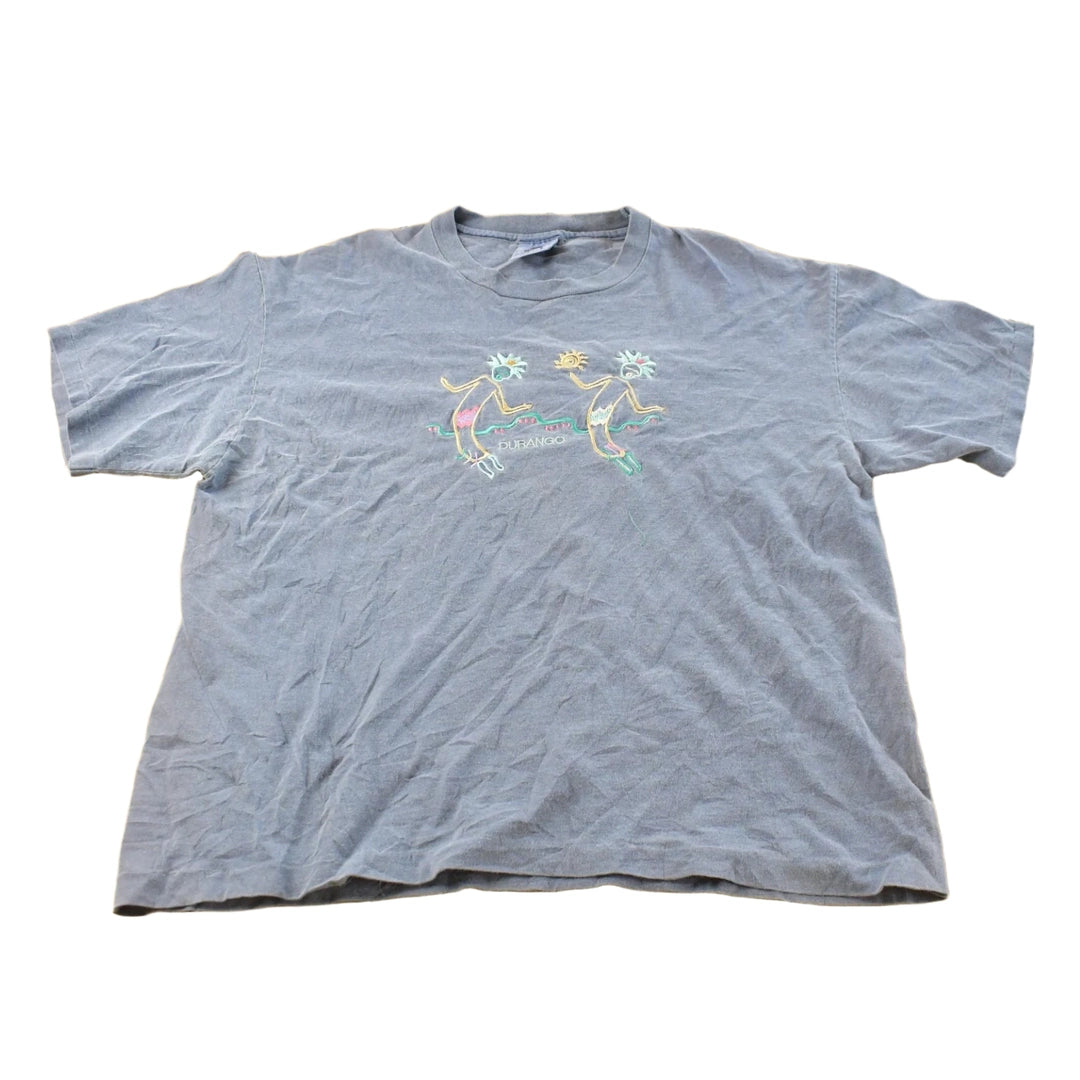 Vintage 1990s Kokopelli Navajo Art Graphic Durango T Shirt Men's Men's Large