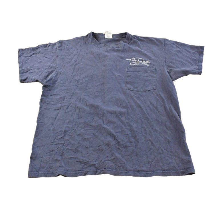 Vintage 2000s FH Davis Bass Sport Fishing Graphic Pocket T- Shirt Mens L