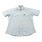 Vintage 1980s Wrangler Denim South Western Style Pearl Snap Button Up Chambray Short Sleeve Shirt Mens M