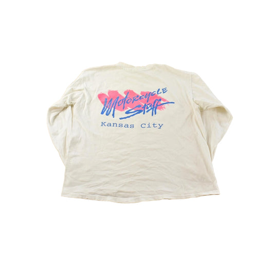 Vintage 1990s Motorcycle Stuff Kansas City Long Sleeve T-Shirt Men's M