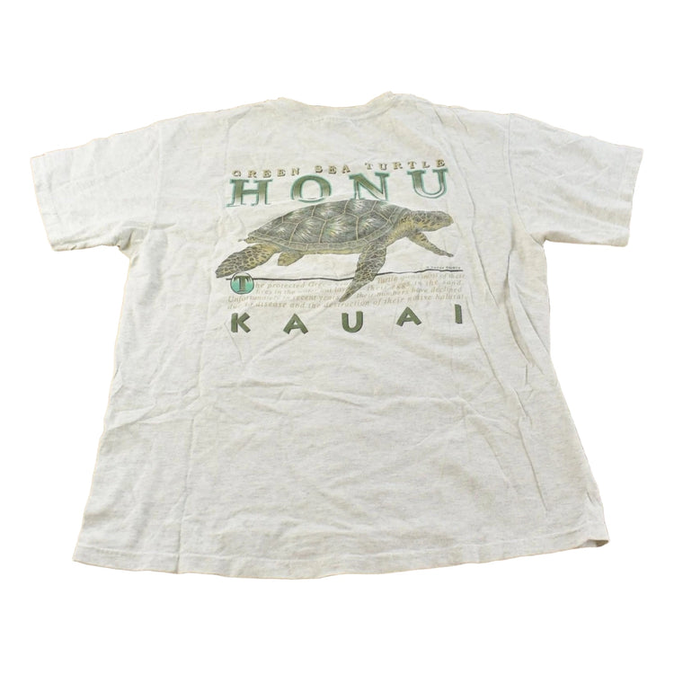Vintage 1990s Honu Kauai Hawaii Sea Turtle Graphic T-Shirt Mens L