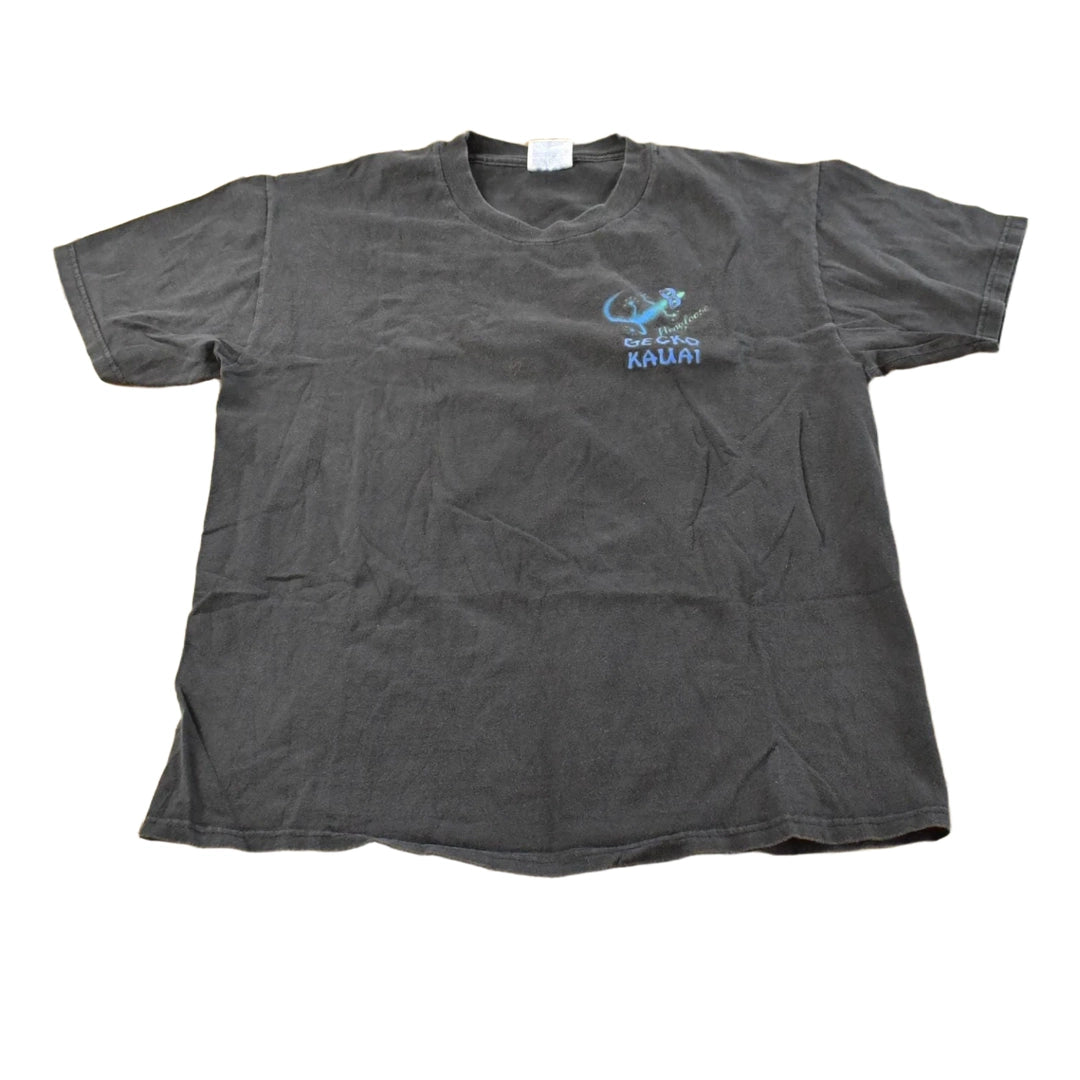 Vintage 1990s Kauai Hawaii Gecko Hangloose Graphic T-Shirt Mens L