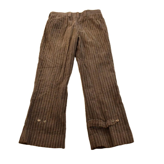 Vintage 1970s Brown Wide-Wale Corduroy Flare Pants Women's Size 29 x 29.5