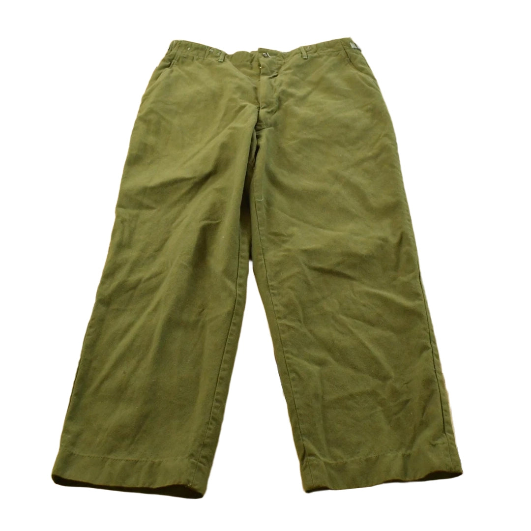 Vintage 1951 M-1951 Army Field Trousers Olive Drab Cargo Pants Men's 36 x 30