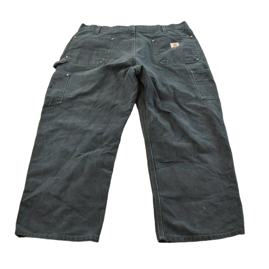 Vintage 2000s Carhartt Double Knee Denim Black Jeans Men's 36 x 25.5