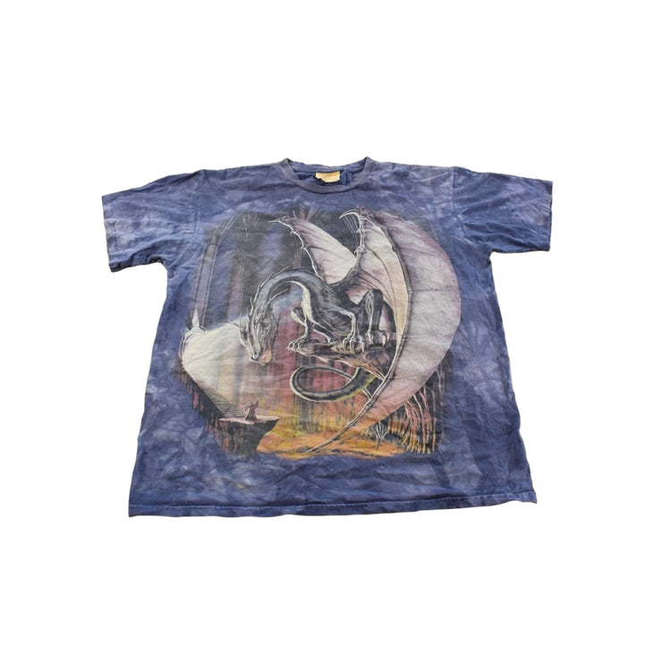 Vintage 2000s The Mountain Dragon All Over Print Graphic T-Shirt Men's L