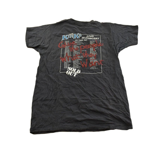 Vintage 1981 The Kinks Give The People What They Want USA Tour Band T-Shirt Men's S