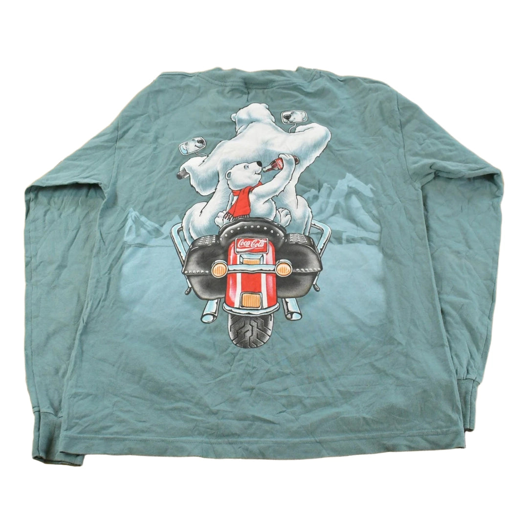 Vintage 1990s Coca Cola Graphic Long Sleeve T-Shirt Men's M