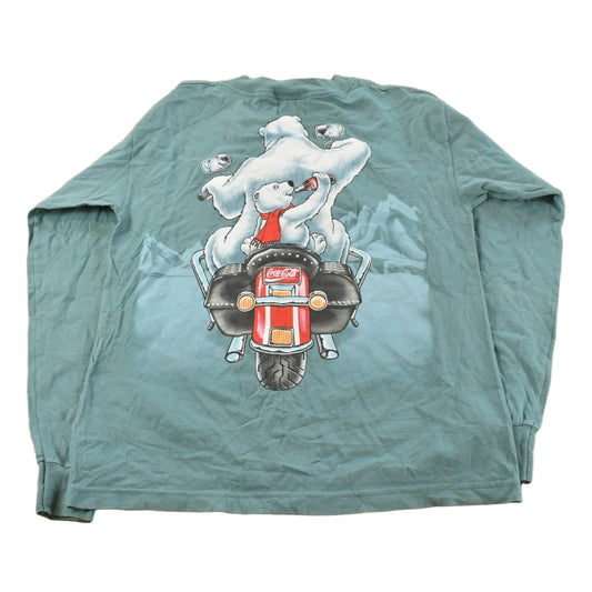 Vintage 1990s Coca Cola Graphic Long Sleeve T-Shirt Men's M