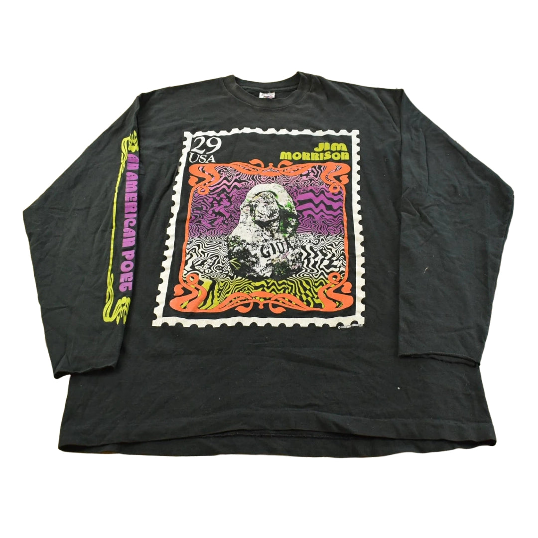 Vintage 1990s The Doors Jim Morrison Long Sleeve Graphic Band T-Shirt Men's XL