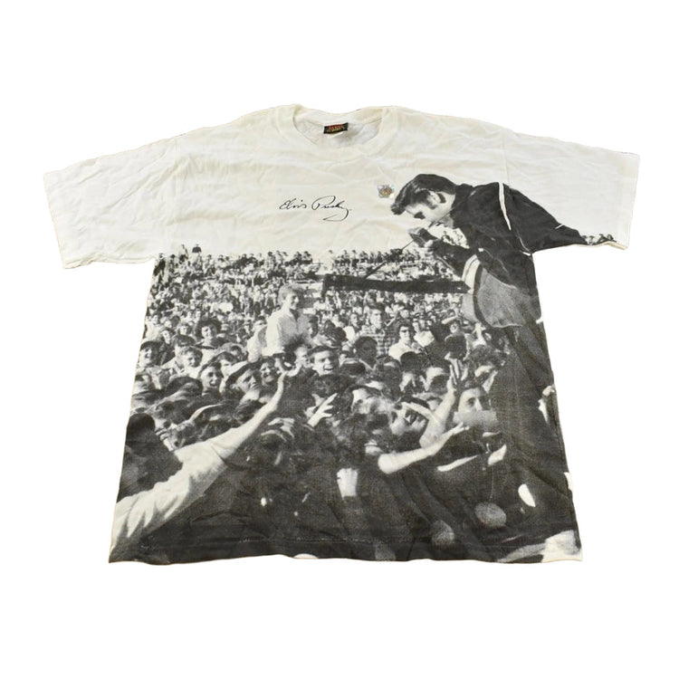 Vintage 1990s Elvis All Over Print Graphic T-Shirt Men's XL Men's Large