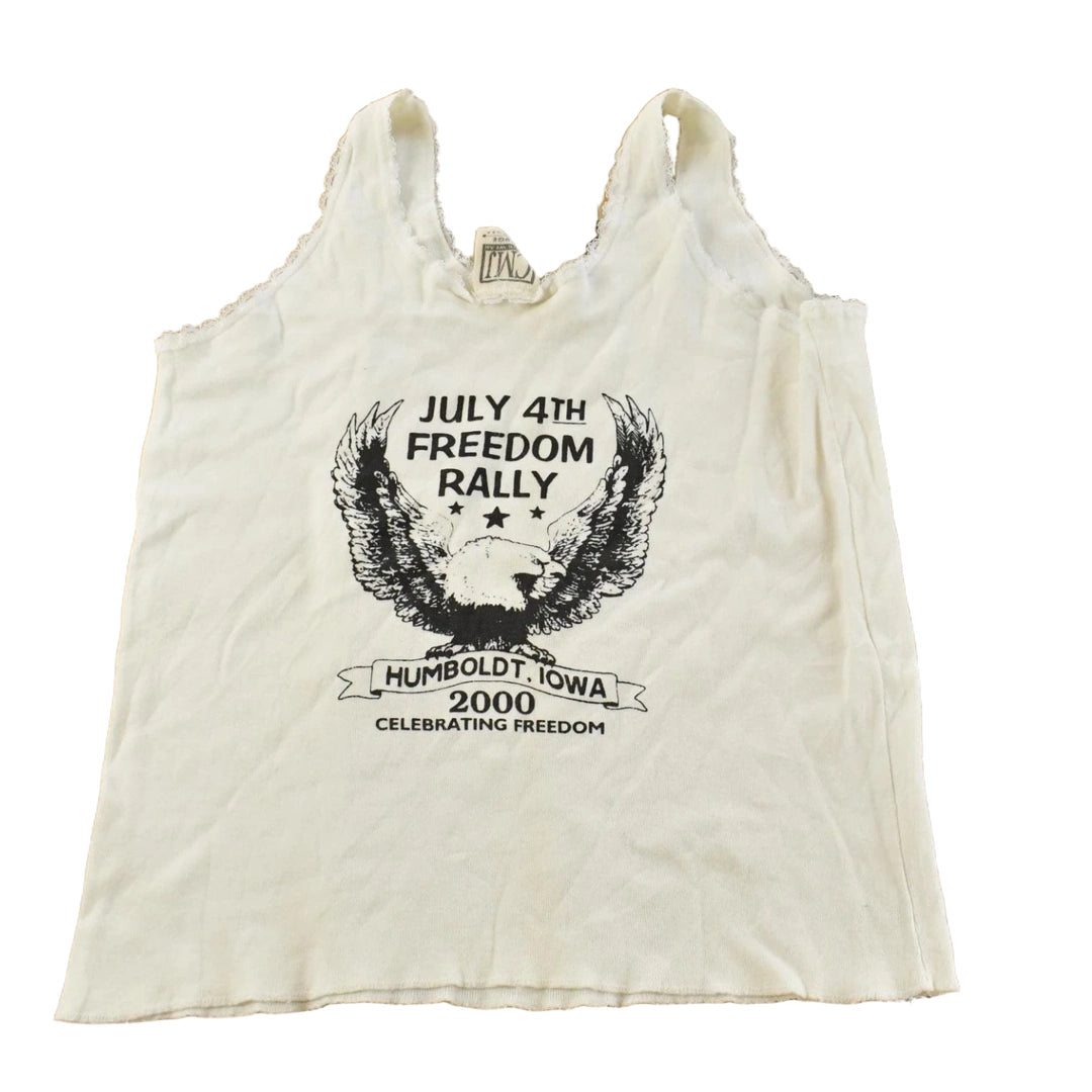 Vintage 1980s Live to Ride Lace Biker Tank Top Women's S