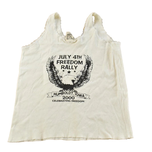 Vintage 1980s Live to Ride Lace Biker Tank Top Women's S