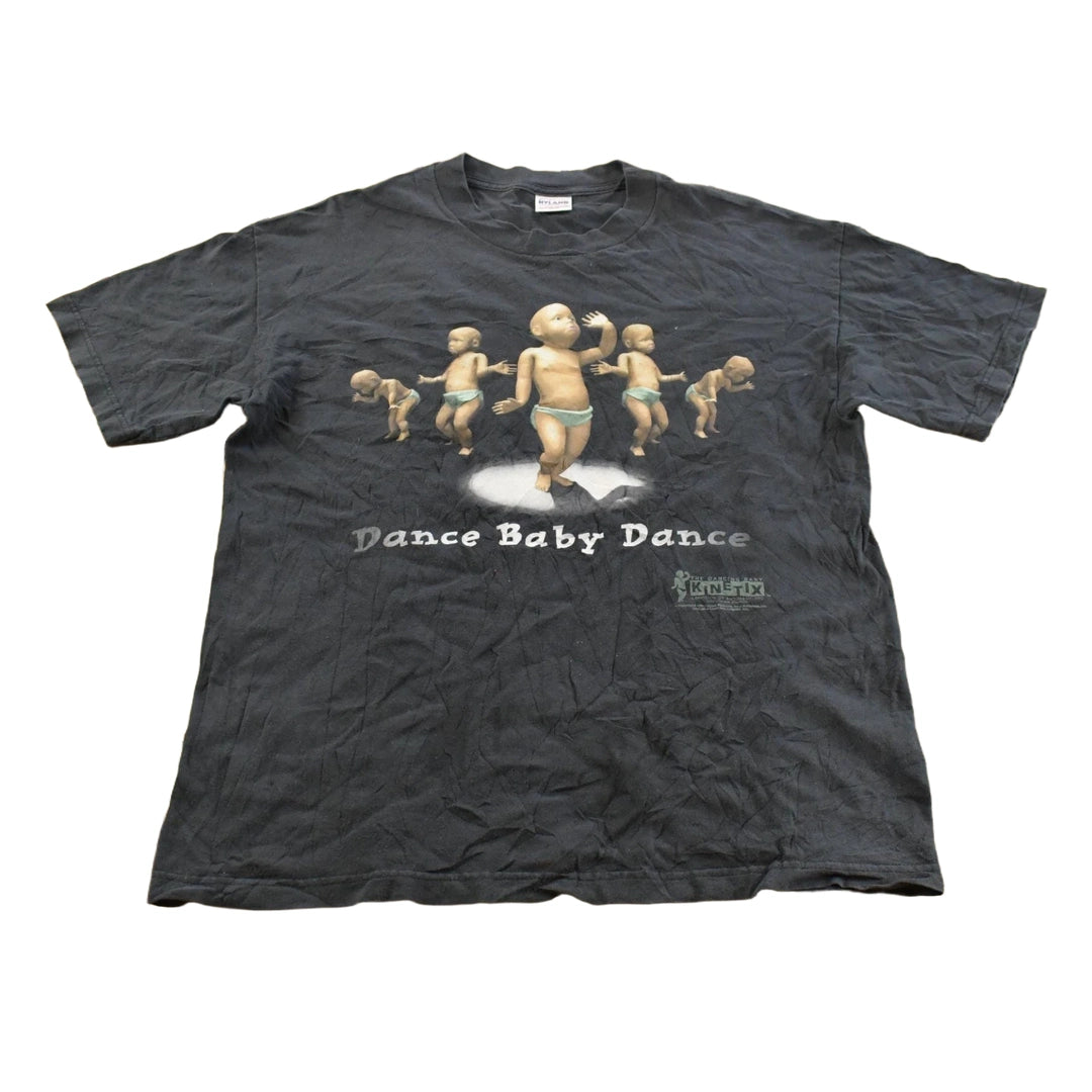 Vintage 1990s Kinetix Dancing Baby Graphic T-Shirt Men's L