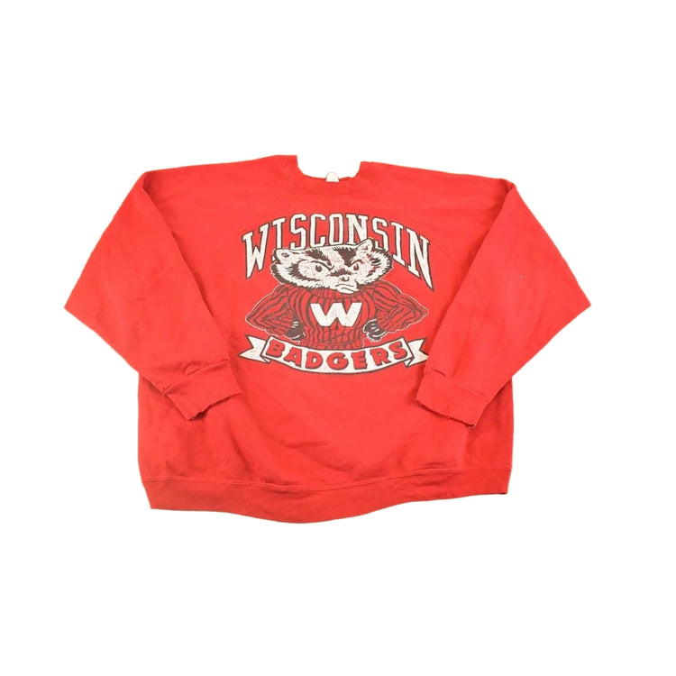 Vintage 1990s Wisconsin Badgers Crewneck Sweatshirt Men's XL