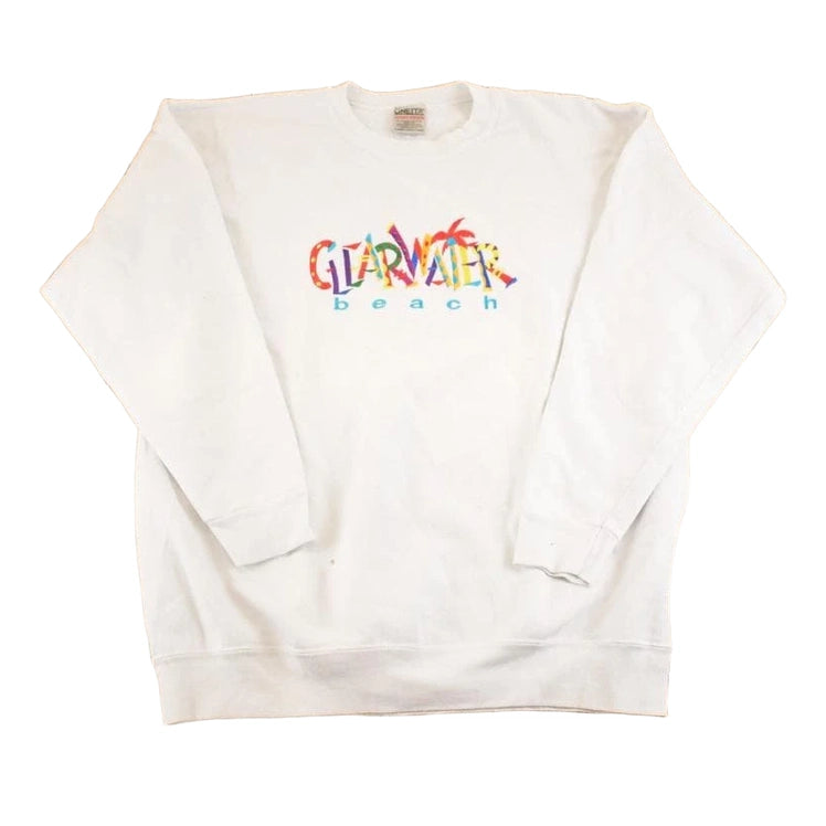 Vintage 1990s Clearwater Beach Florida Souvenir Crewneck Sweatshirt Mens L