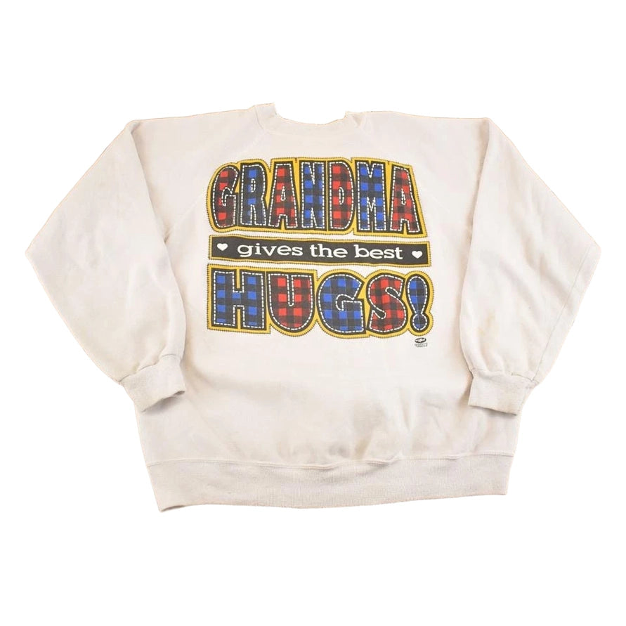 Vintage 1993 Sharky's Grandmas Hugs Cute Souvenir Crewneck Sweatshirt Womens L
