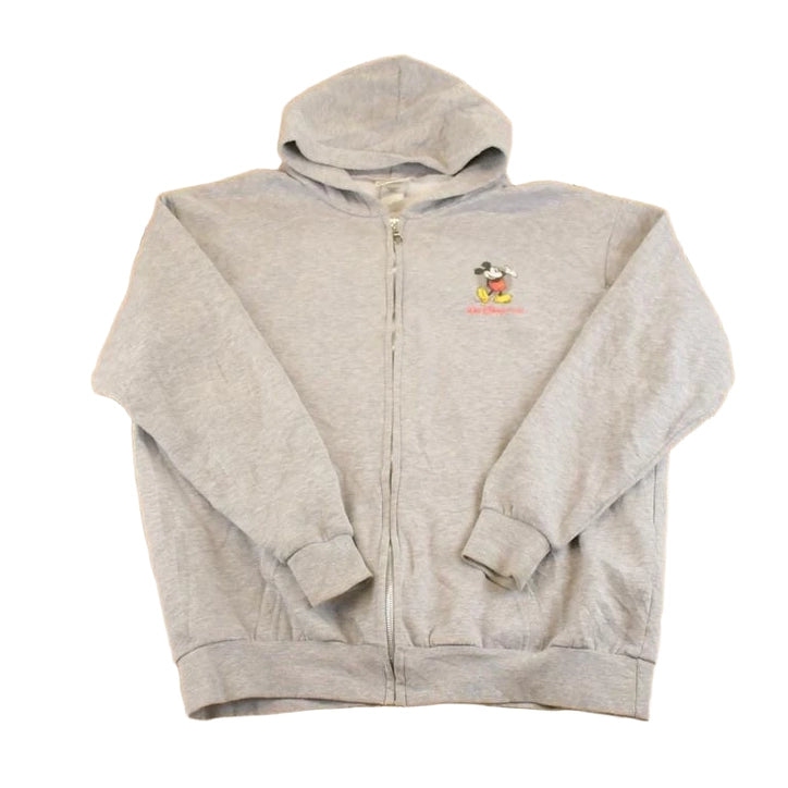 Vintage 1990s Walt Disney World Disney Mickey Mouse Full Zip Hoodie Sweatshirt Men's L