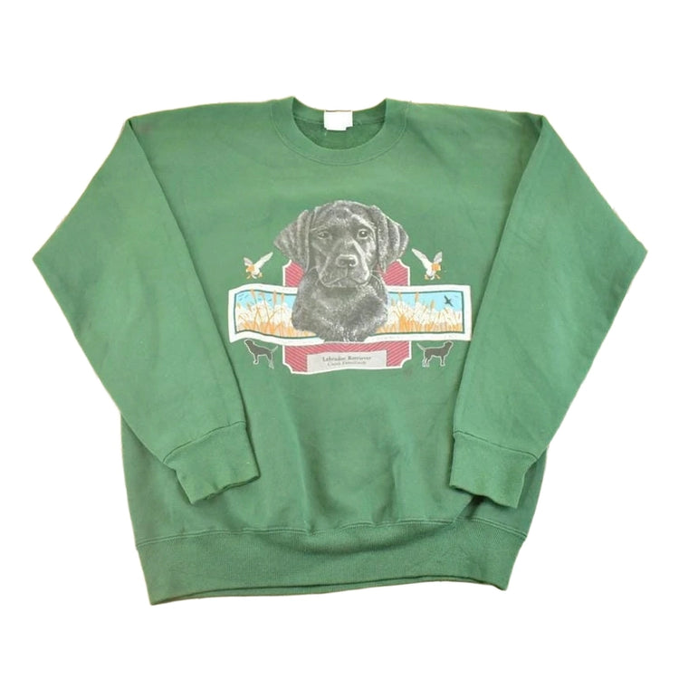 Vintage 1990s Labrador Retriever Souvenir Crewneck Sweatshirt Mens L