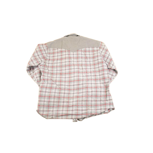 Vintage 1990s Wrangler Western Plaid Button Up Shirt Men's M