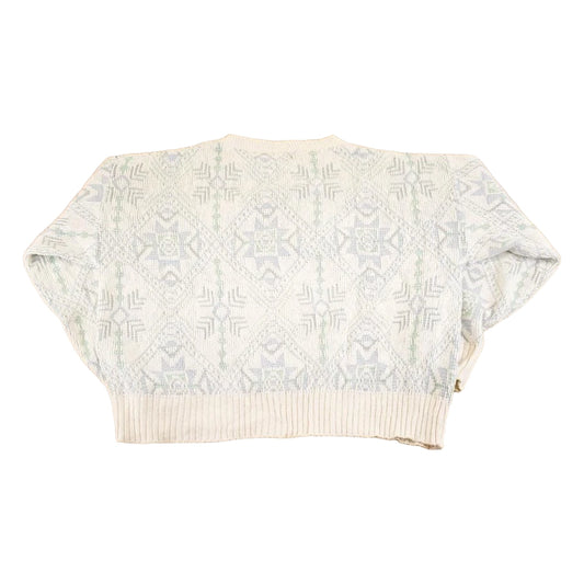 Vintage 1990s John Weitz Knit Crewneck Sweater Women's L Cropped