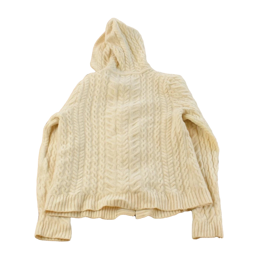 Vintage 1990s Lauren Ralph Lauren Wool Knit Fish Hook Cardigan Sweater Women's S