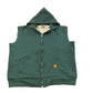 Vintage 1980s Carhartt Thermal Lined Full Zip Hoodie Sweatshirt Vest Men's XL