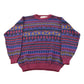 Vintage 1990s Mantogne Knit Crewneck Sweater Men's Large
