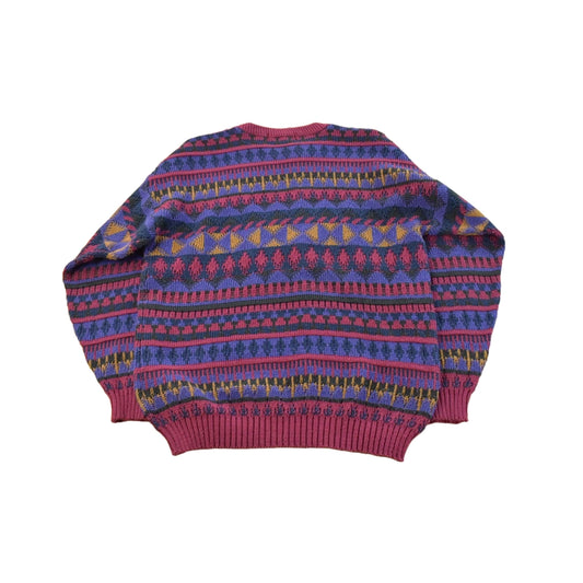 Vintage 1990s Mantogne Knit Crewneck Sweater Men's Large
