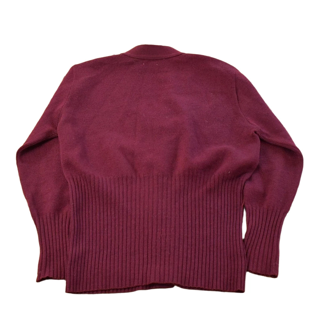 Vintage 1970s Wallachs Wool Knit Cardigan Sweater Men's Large
