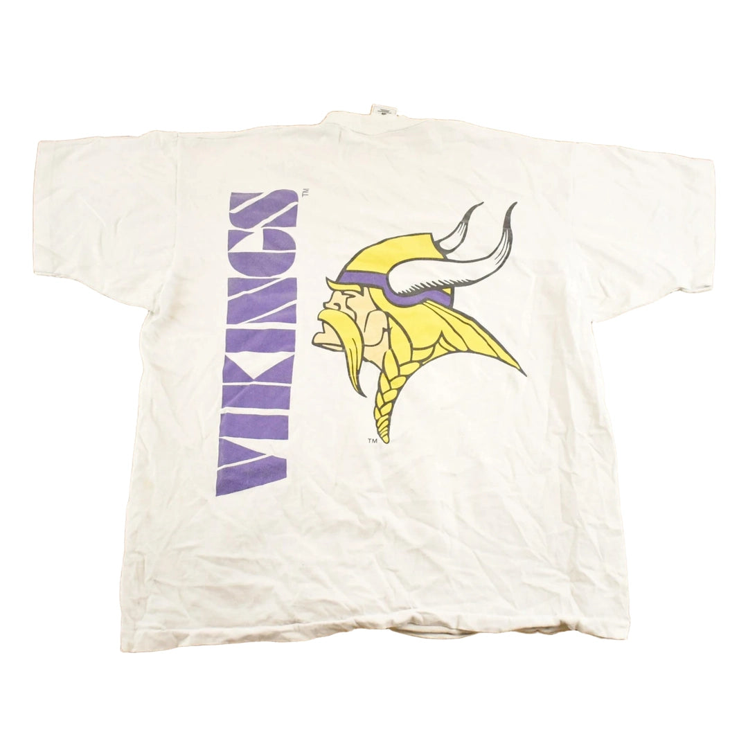 Vintage 1990's Minnesota Vikings Miller Lite NFL T Shirt Men's L